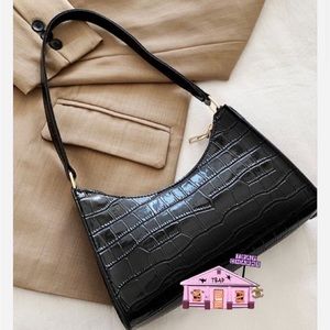 Black leather purse